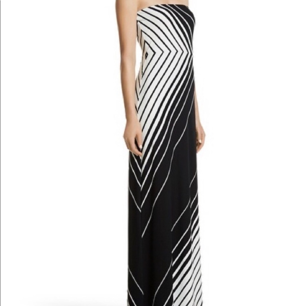 White House Black Market Strapless Maxi Dress